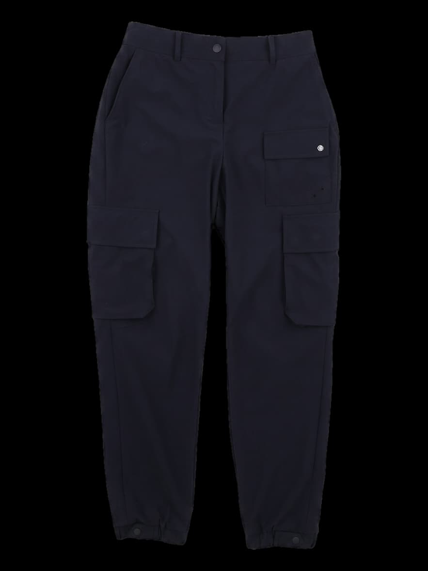 블랙 카고 조거 팬츠