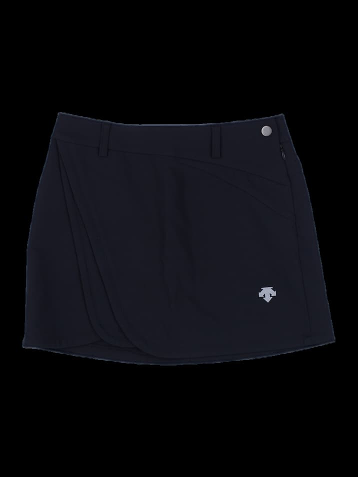 블랙 랩 디자인 A라인 스커트