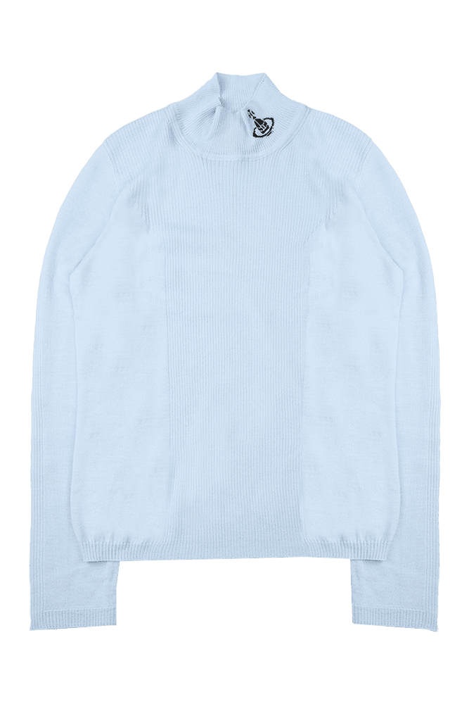 로고 목폴라 니트