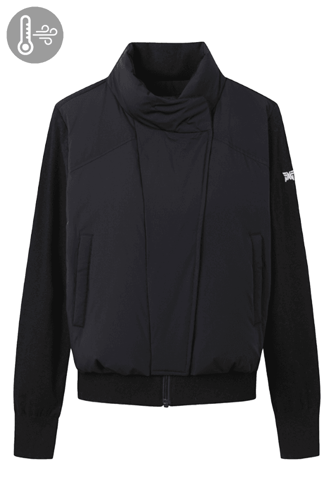 여성 겨울 니트 하이브리드 스윙 다운 자켓