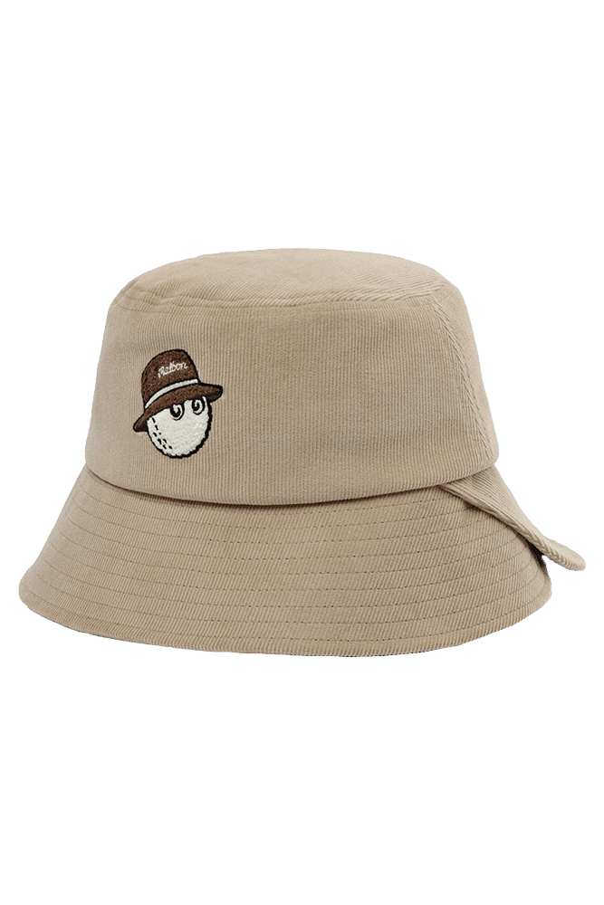 코듀로이 와펜 버킷햇 베이지