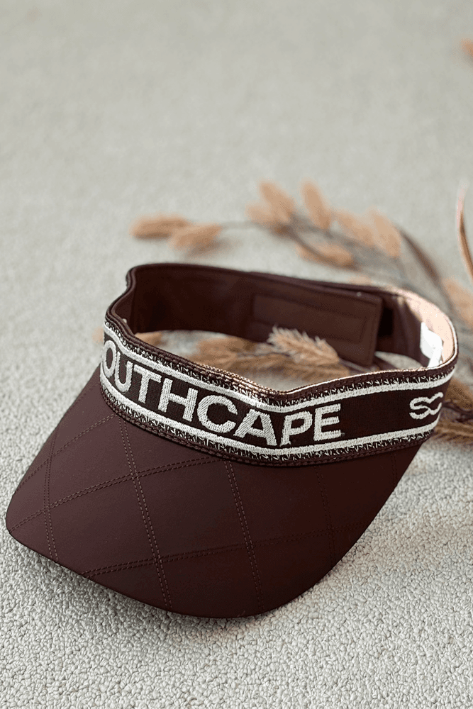 여성 사우스케이프 로고 자수 스트랩 바이저