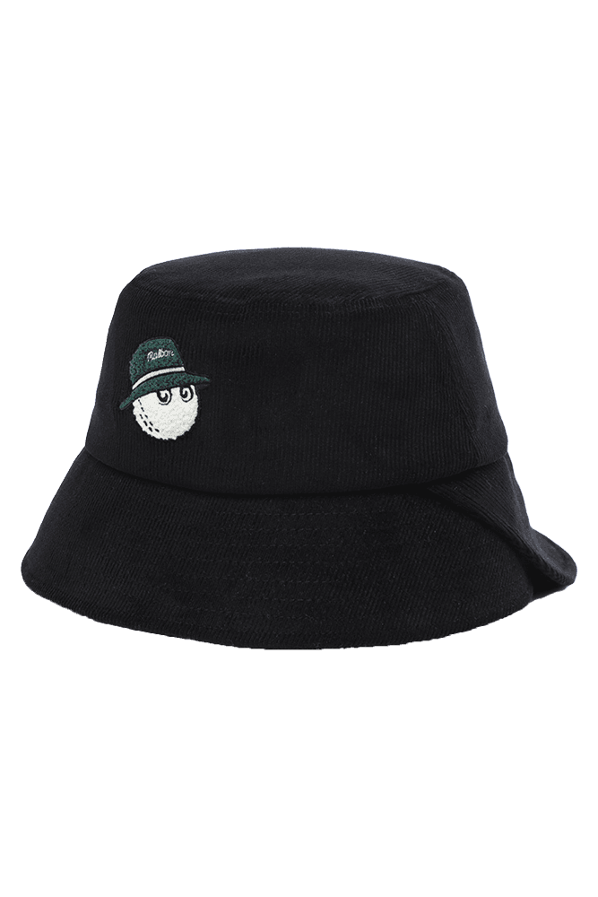 코듀로이 와펜 버킷햇 블랙