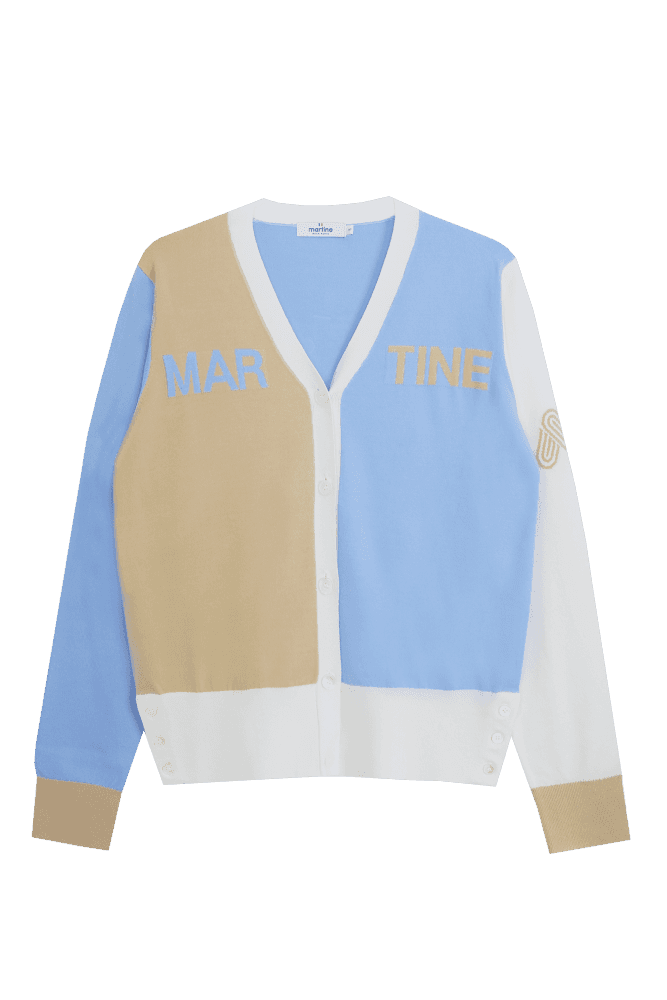 하프 앤 하프 칼라 가디건