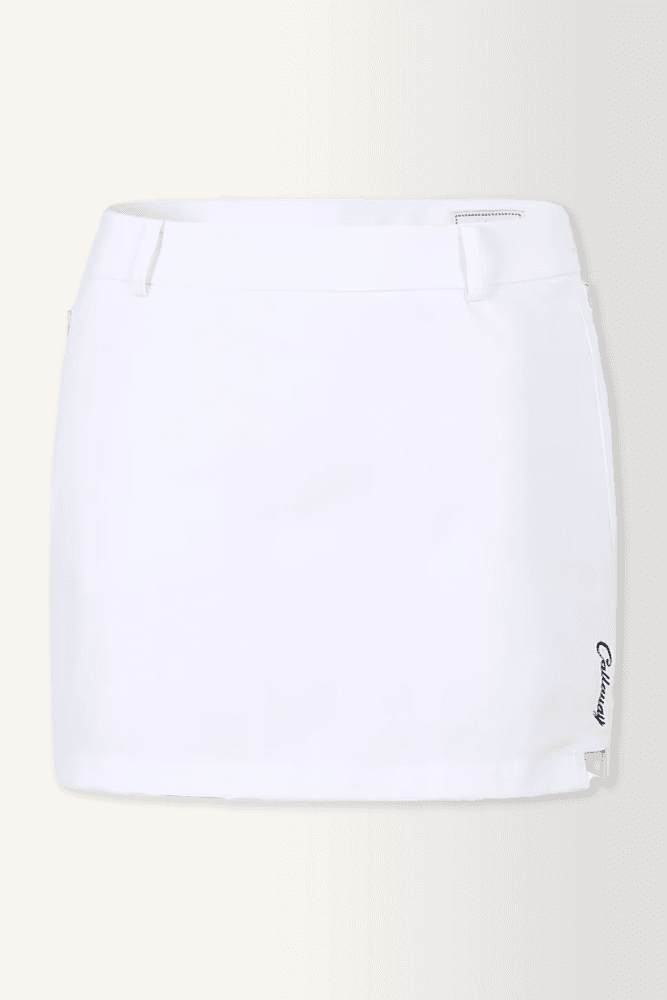 옆라인 로고 스커트_화이트(M)