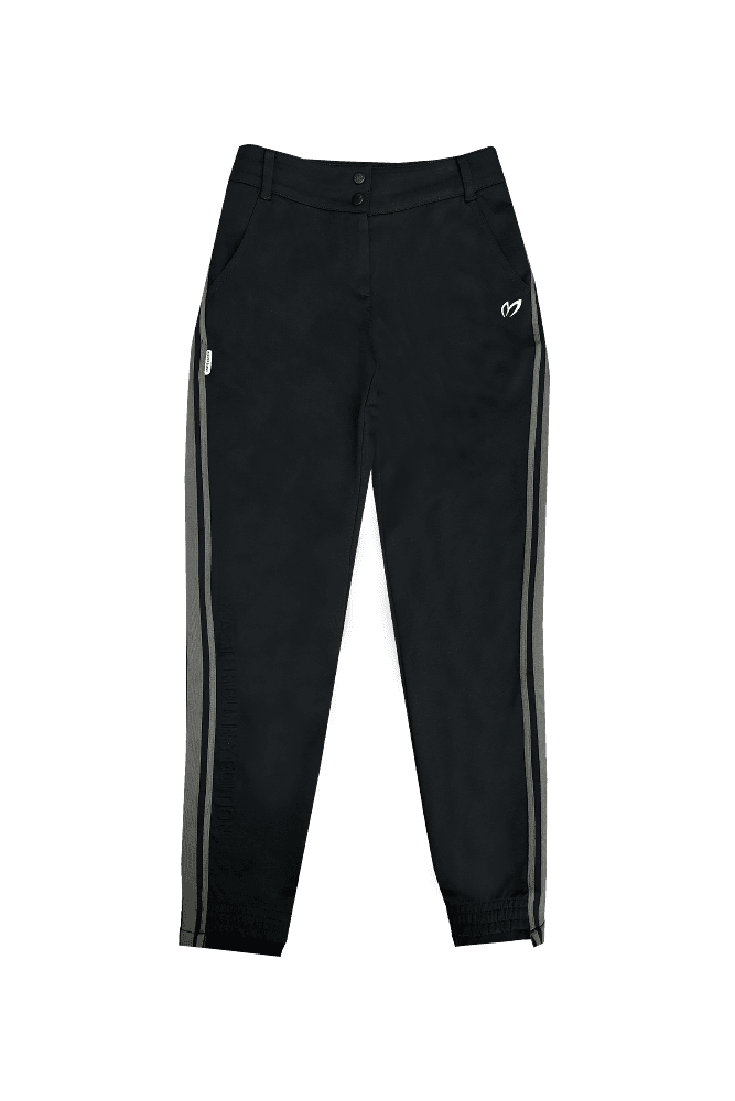 옆라인 배색 밴딩팬츠_블랙(XS)