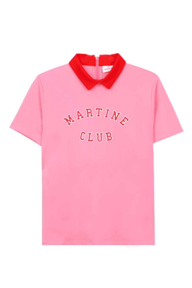 카라 로고 컬러 티셔츠