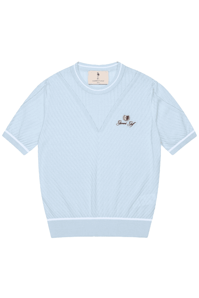 스트라이프 라운드 풀오버