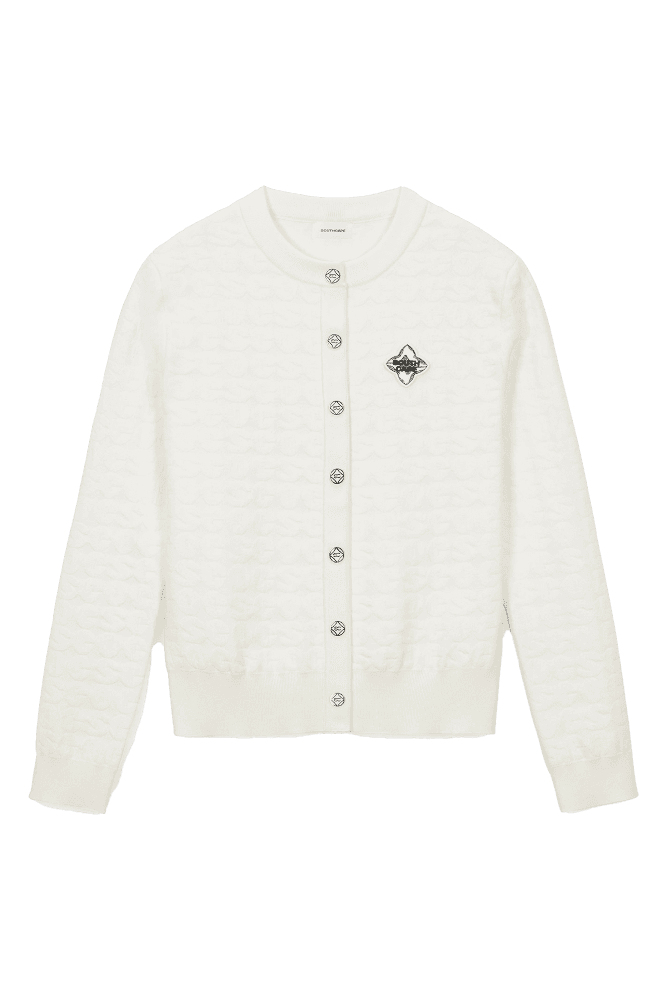 SCOC 조직 니트 가디건