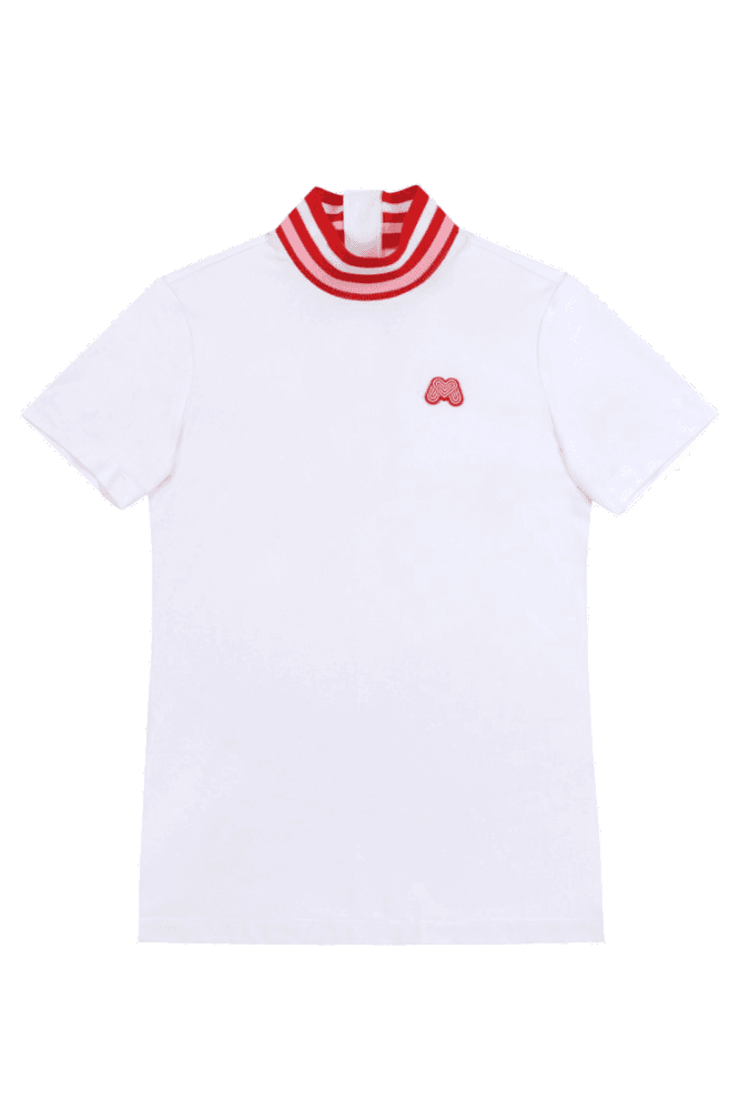 컬러 하프 집업 티셔츠