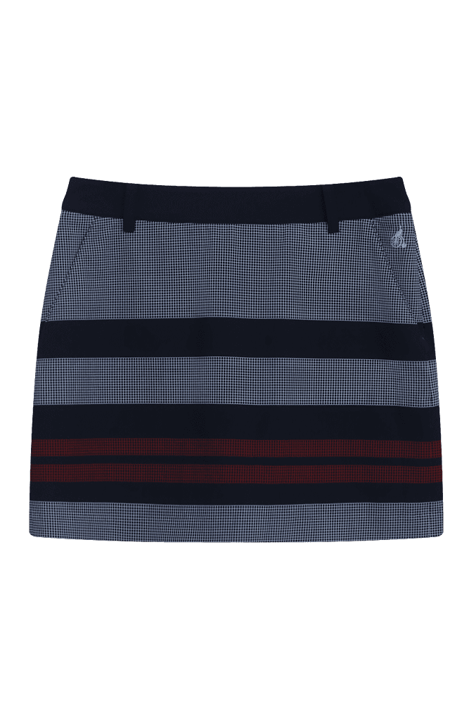 체크 H라인 큐롯 (XS)