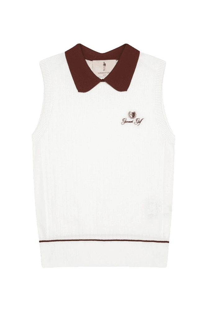 슬리브리스 라운드 카라 풀오버