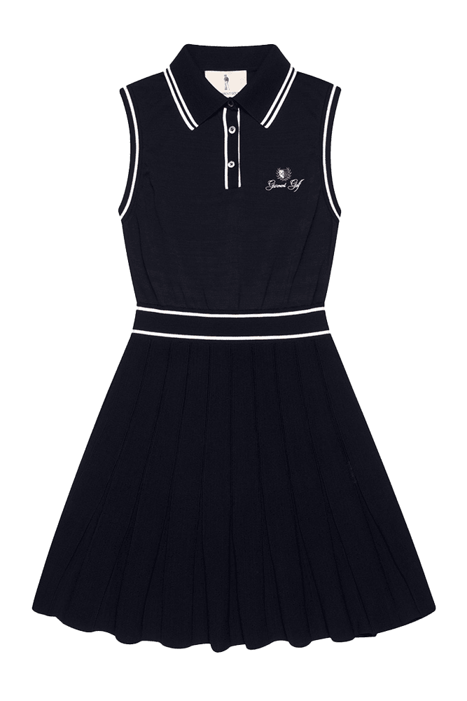 슬리브리스 니트 원피스