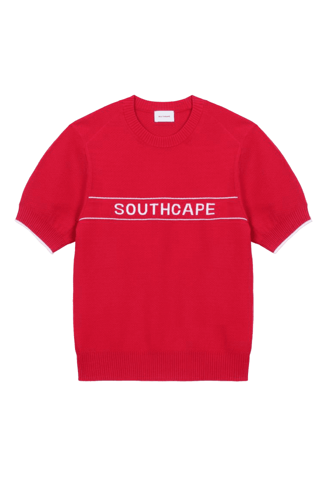 여성 사우스케이프 반팔 니트