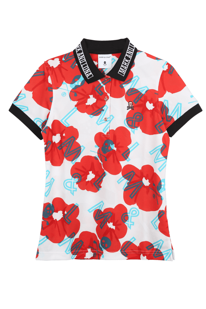 플라워 프린트 폴로티