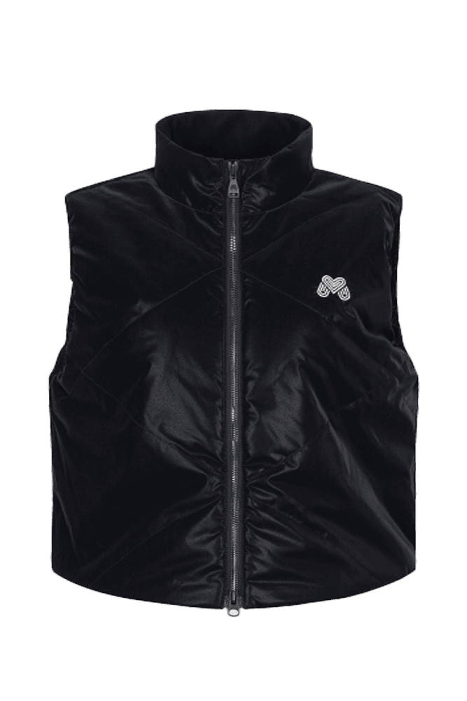 하트 로고 퀄팅 베스트