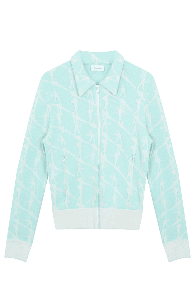 민트 스윙모션 집업 니트