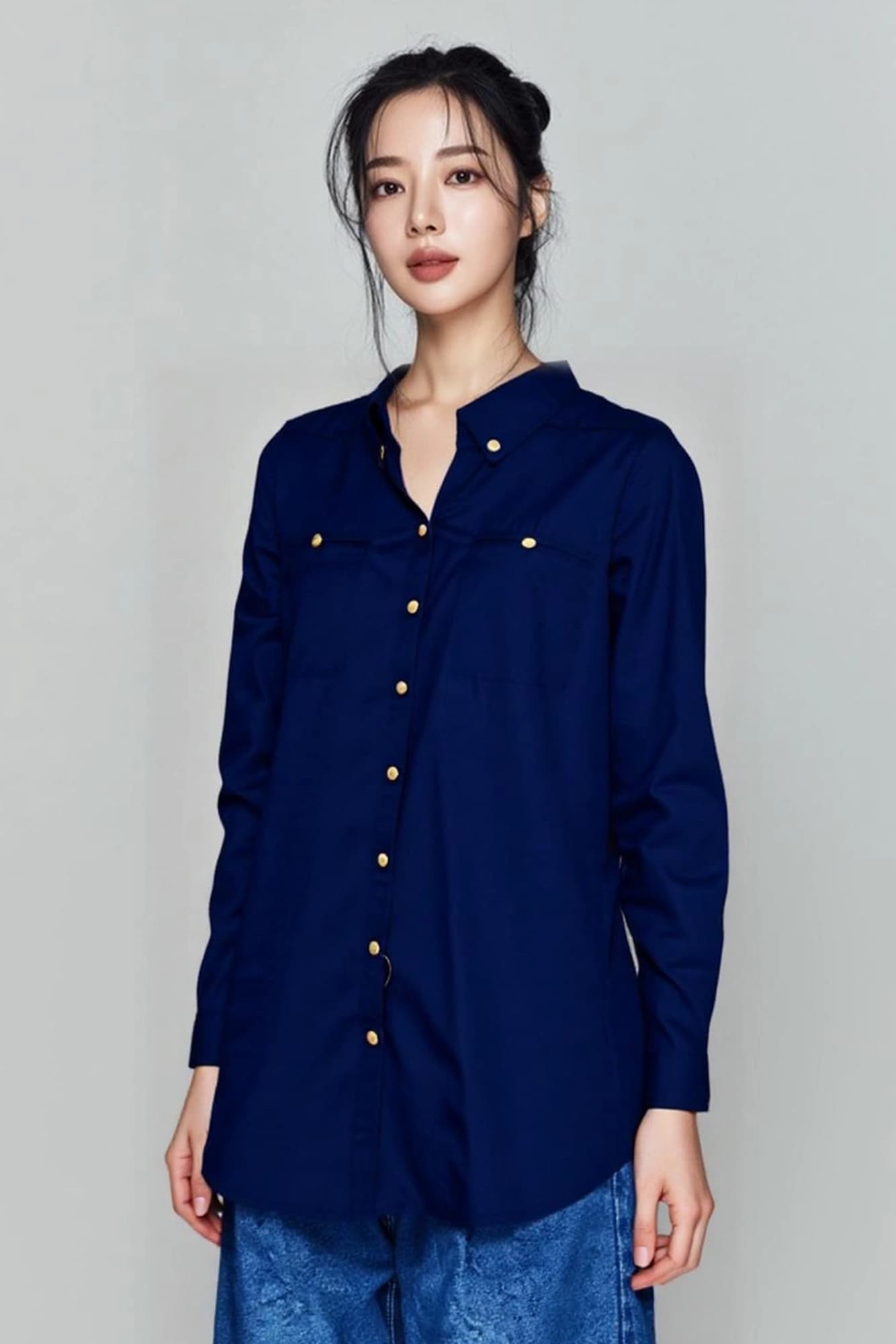 캐주얼 단추셔츠