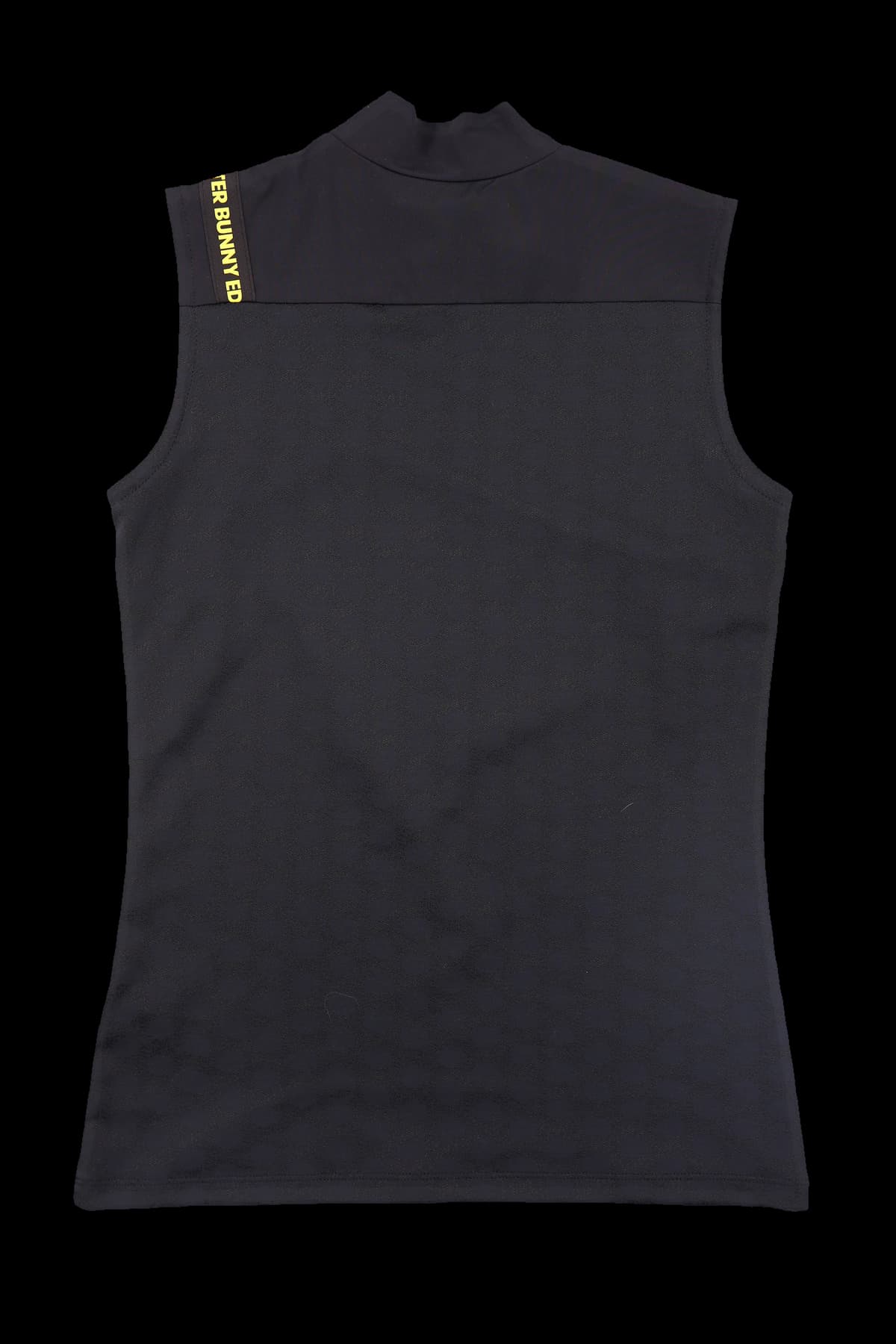 사선 로고 하프넥 슬리브리스 티셔츠