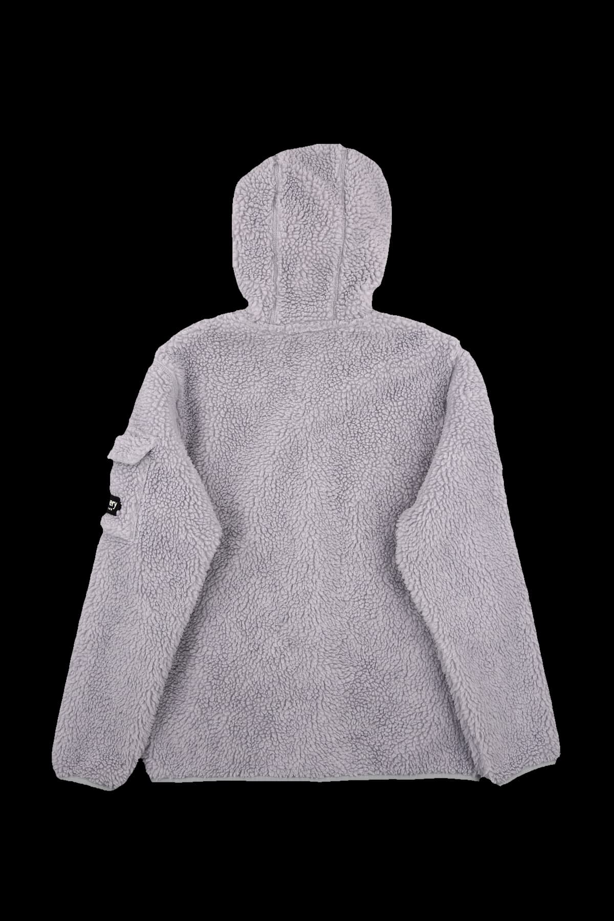 부클 후드 집업 점퍼