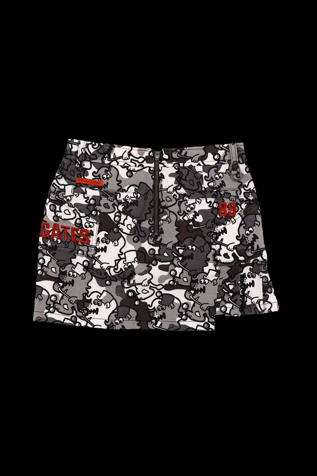 패턴 사이드 플리츠 스커트