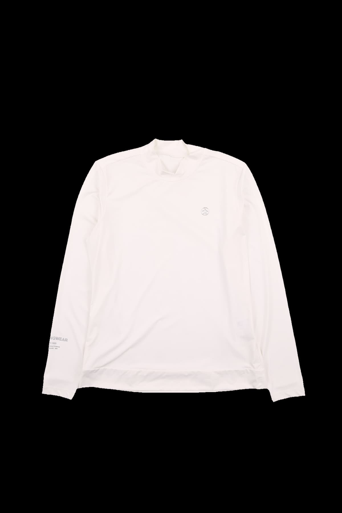 로고 하프넥 긴팔 티셔츠