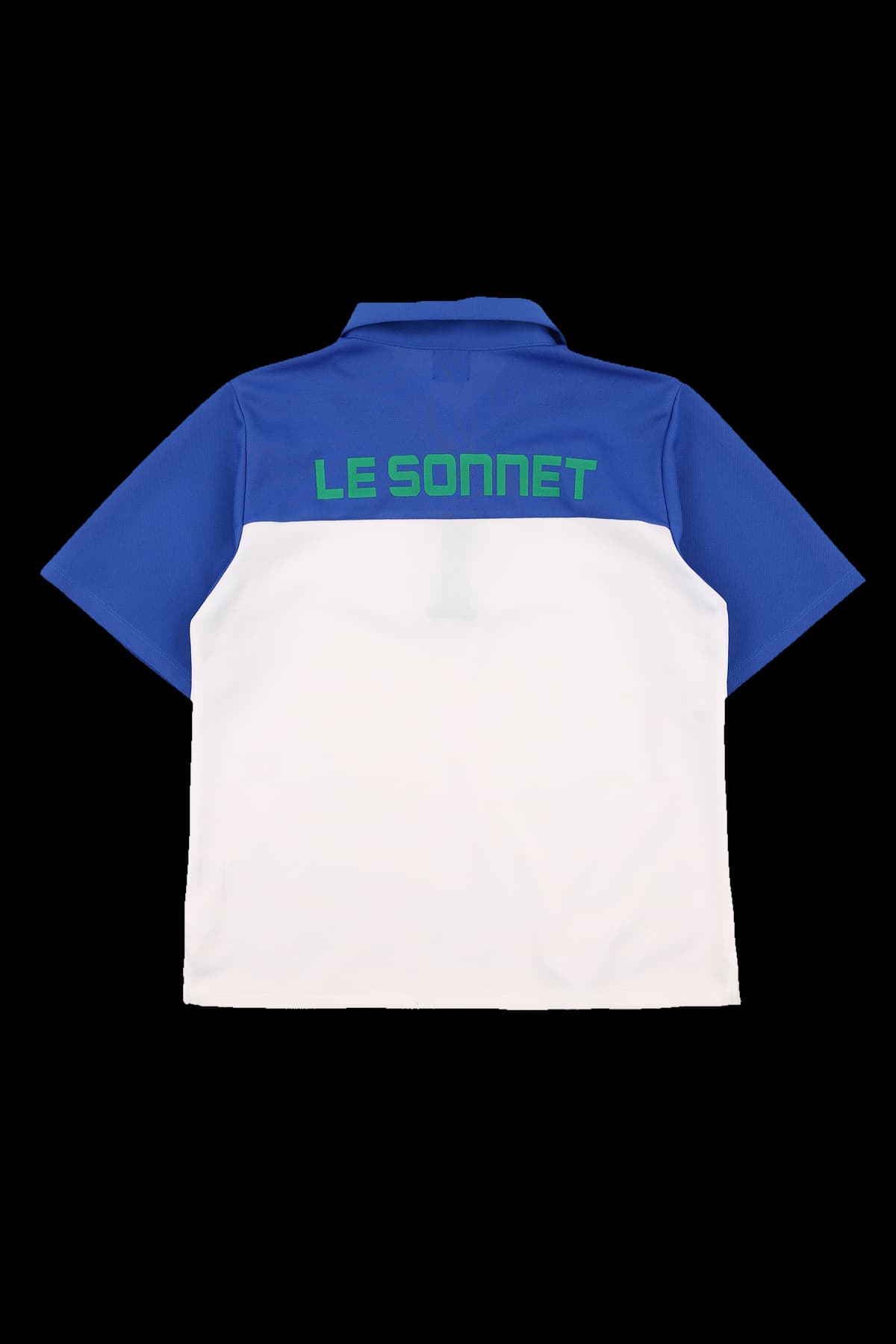 배색 반팔 카라티