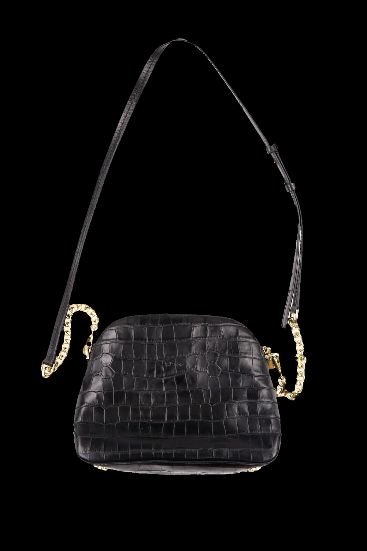 체인 레더 미니 크로스백