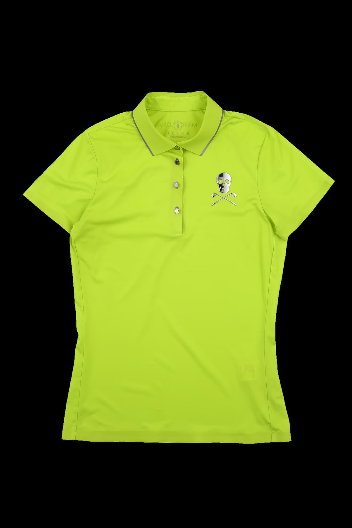 로고 장식 카라 반팔 티셔츠