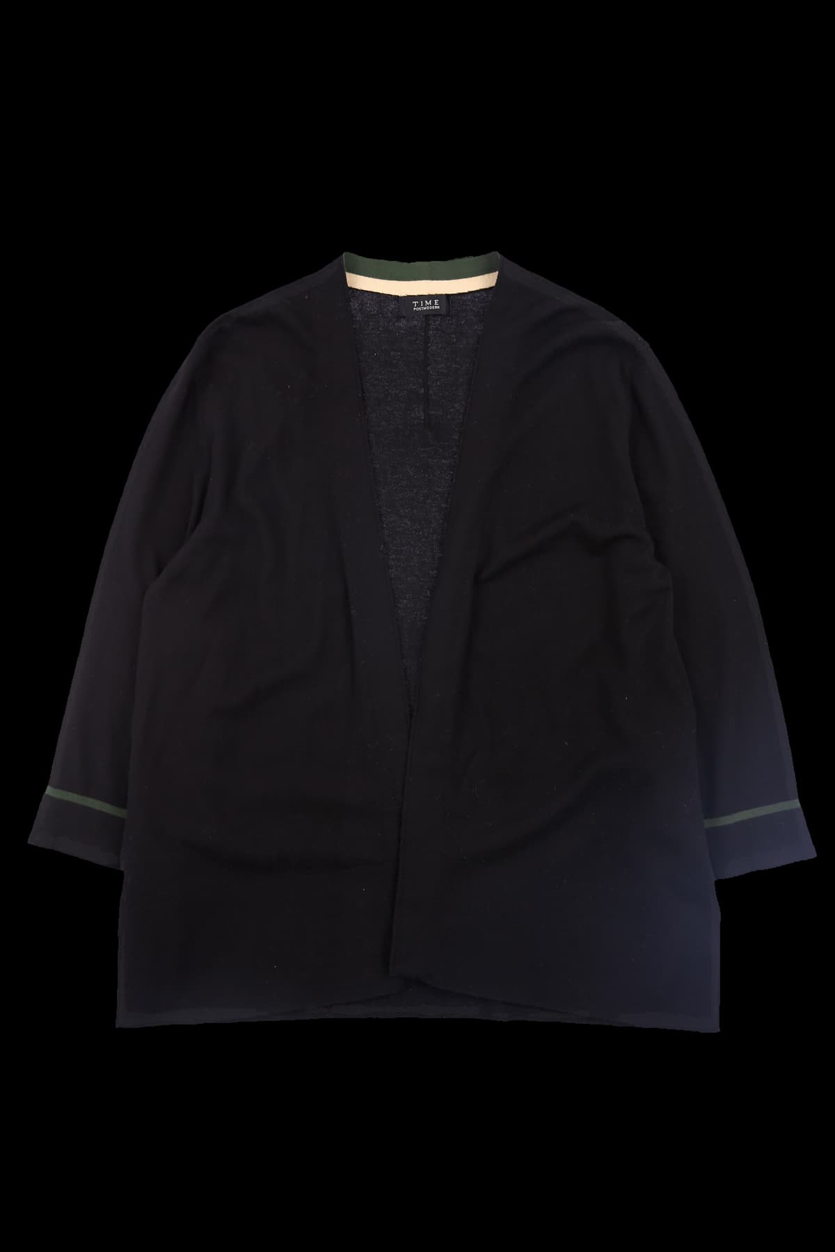 7부 소매 가디건