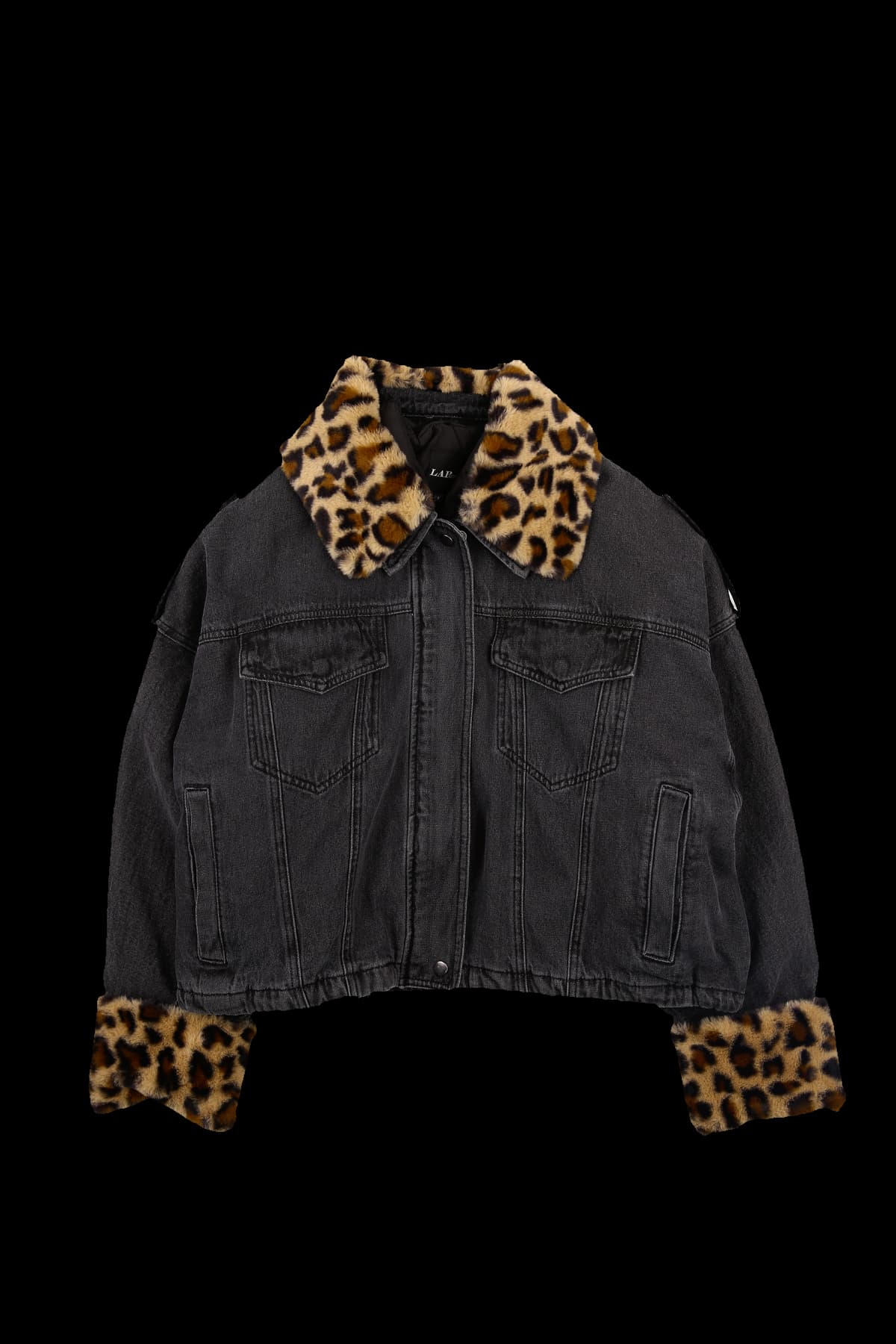 호피무늬 데님자켓