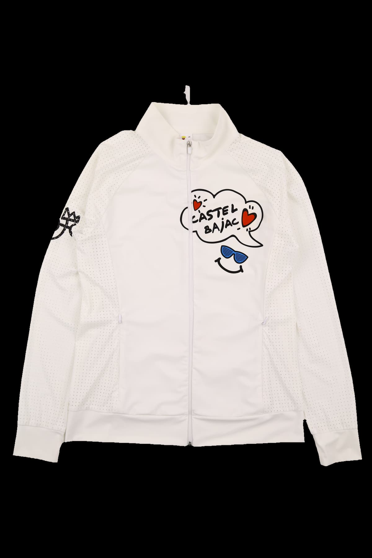 프린팅 펀칭 배색 자켓