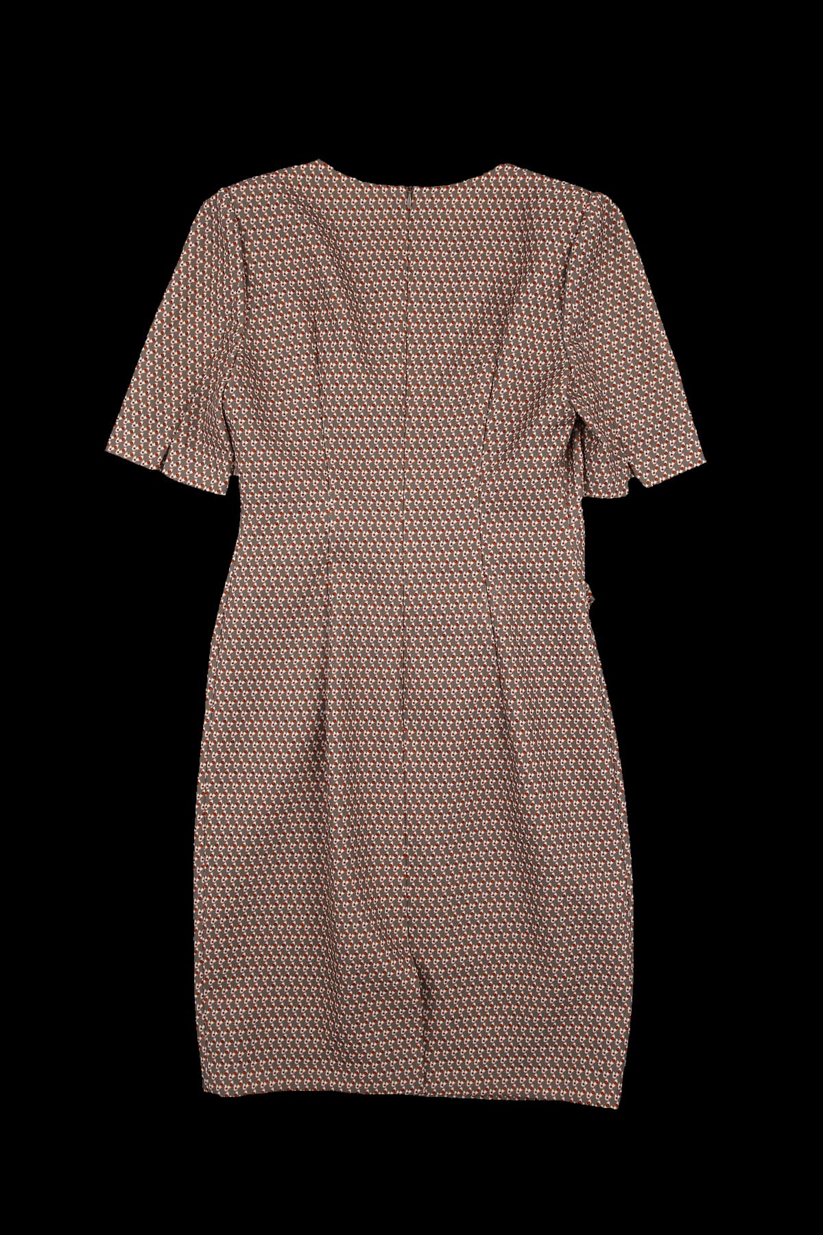 패턴 셔링 반팔 원피스