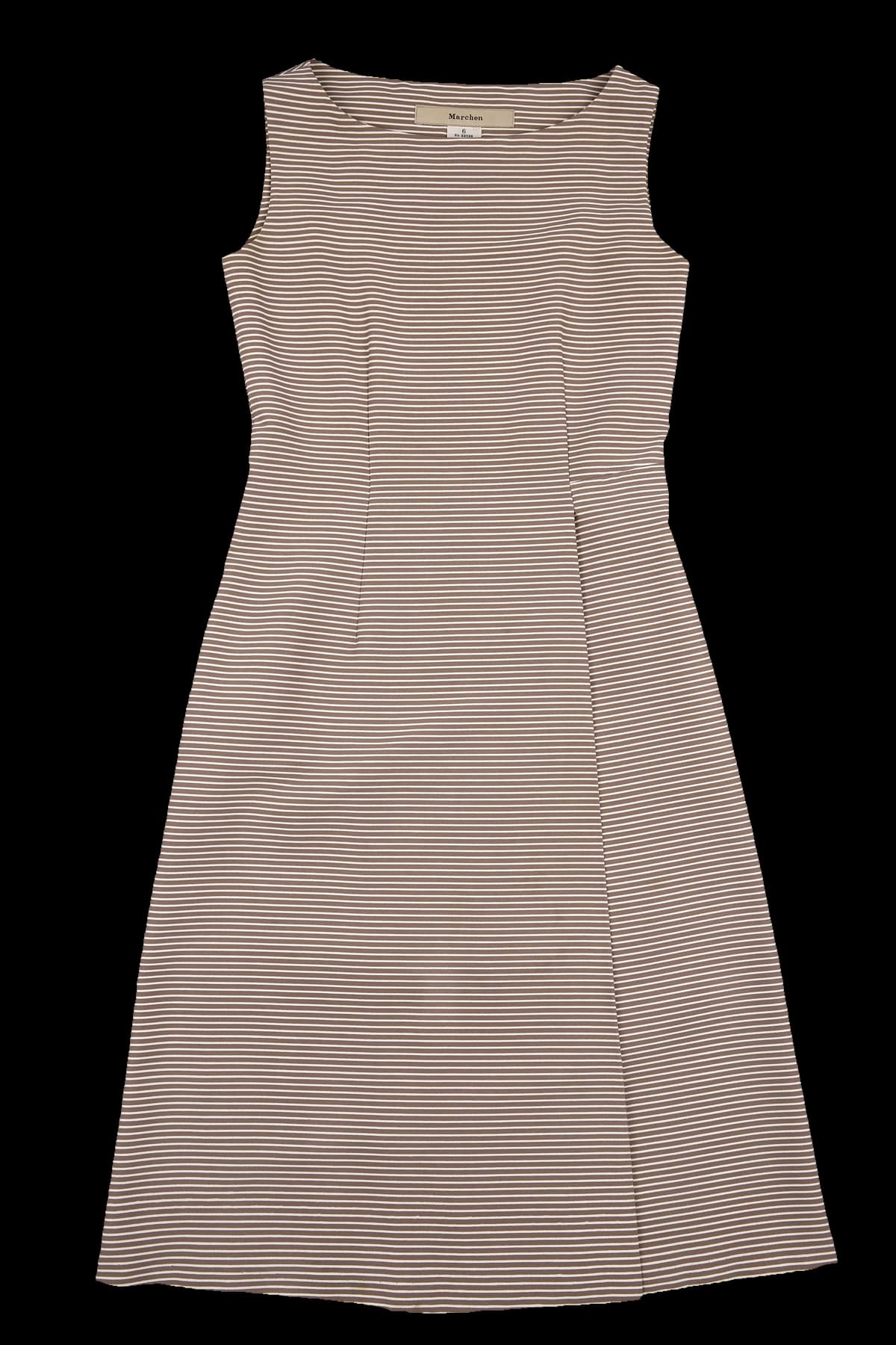 스트라이프 랩 슬리브리스 원피스