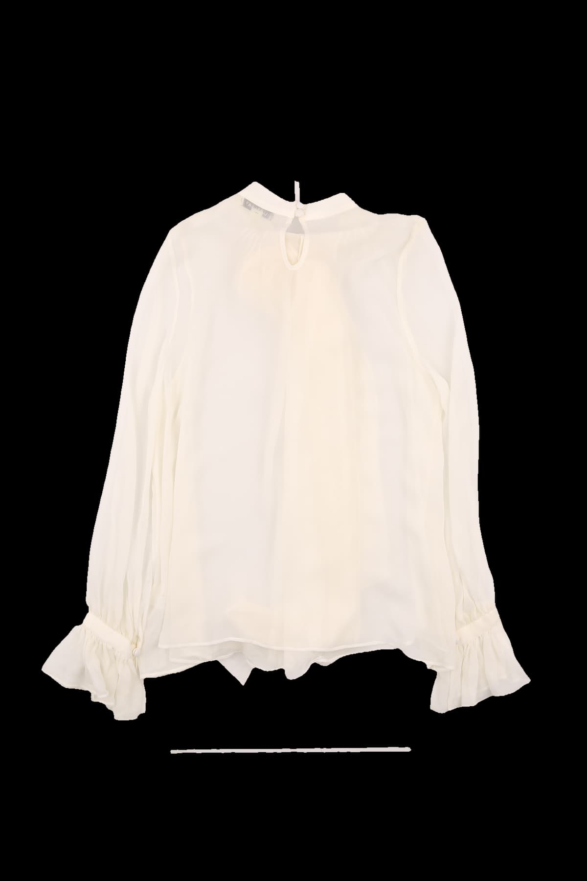 플리츠 시스루 블라우스