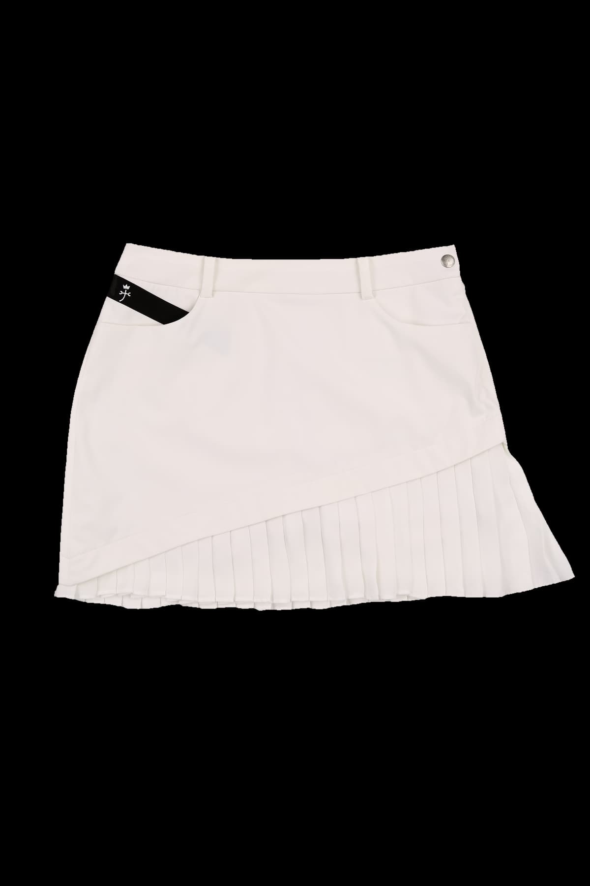 플리츠 사선 스커트