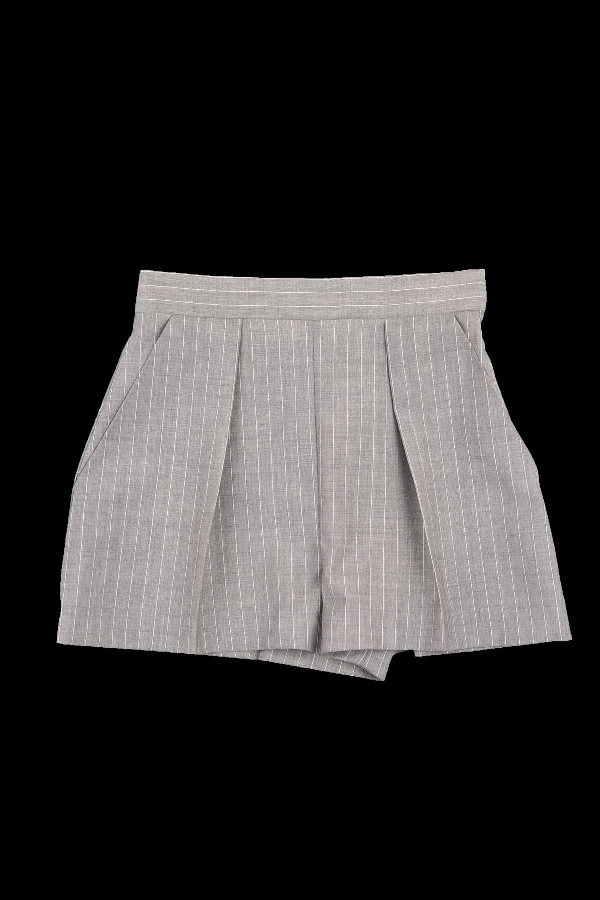 스트라이프 린넨 숏 팬츠