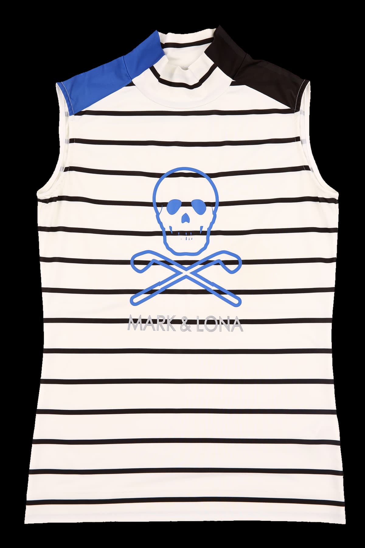 스트라이프 슬리브리스 티셔츠