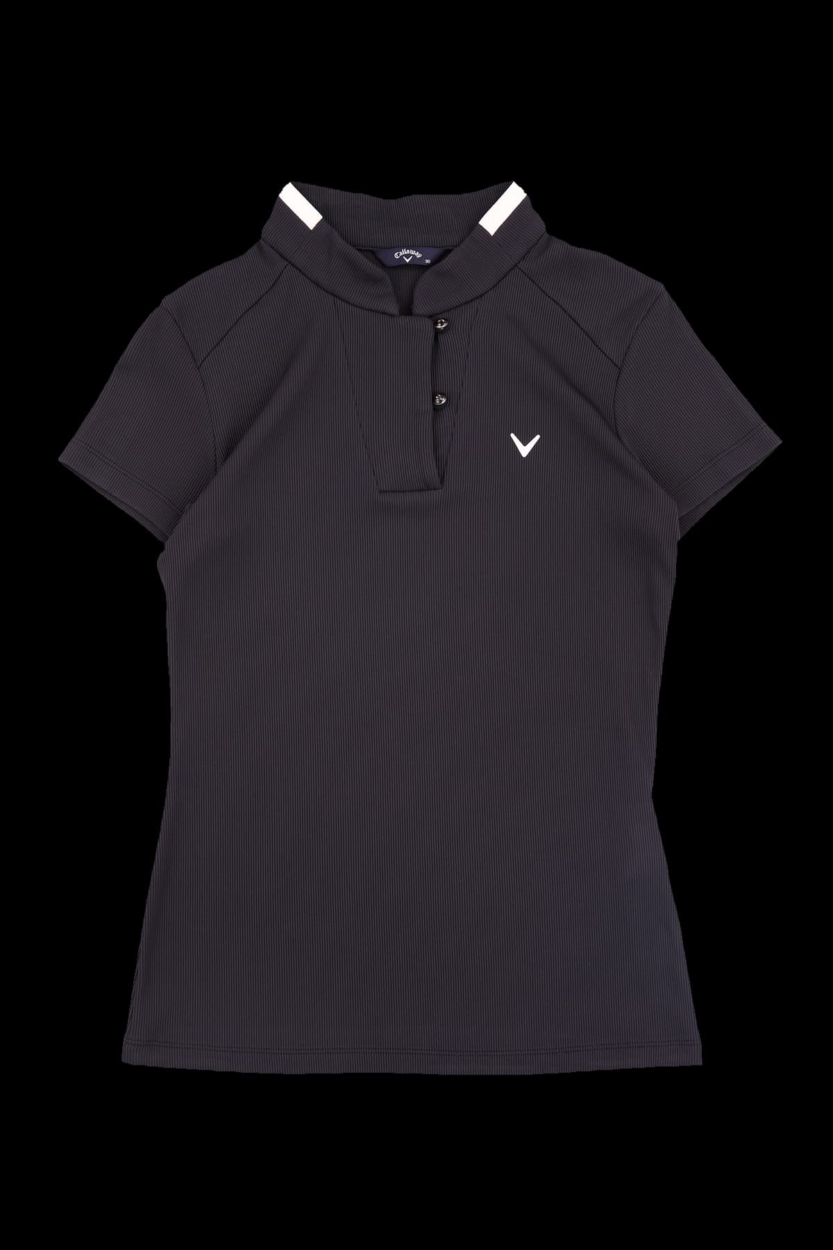 골지 반팔 배색 티셔츠