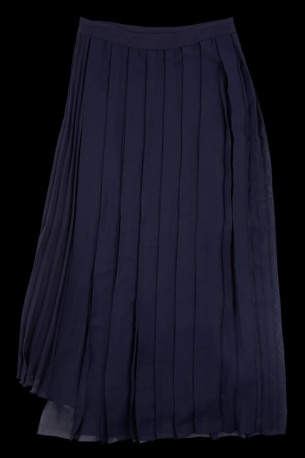 플리츠 랩 롱 스커트