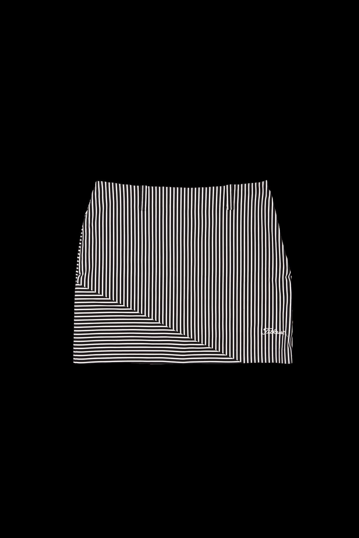 절개 스트라이프 스커트