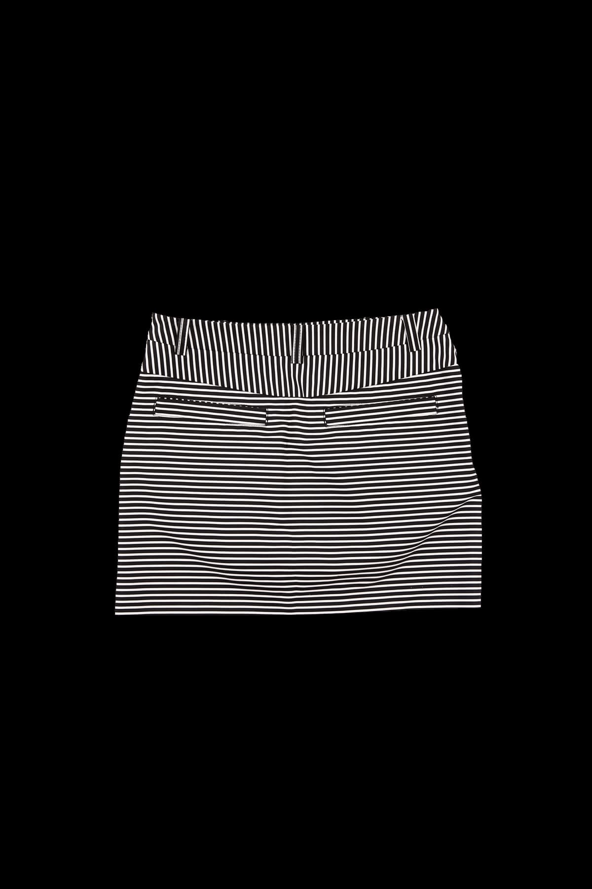 절개 스트라이프 스커트