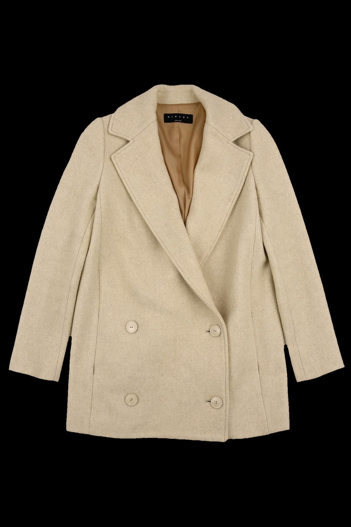 울 더블 카라 자켓