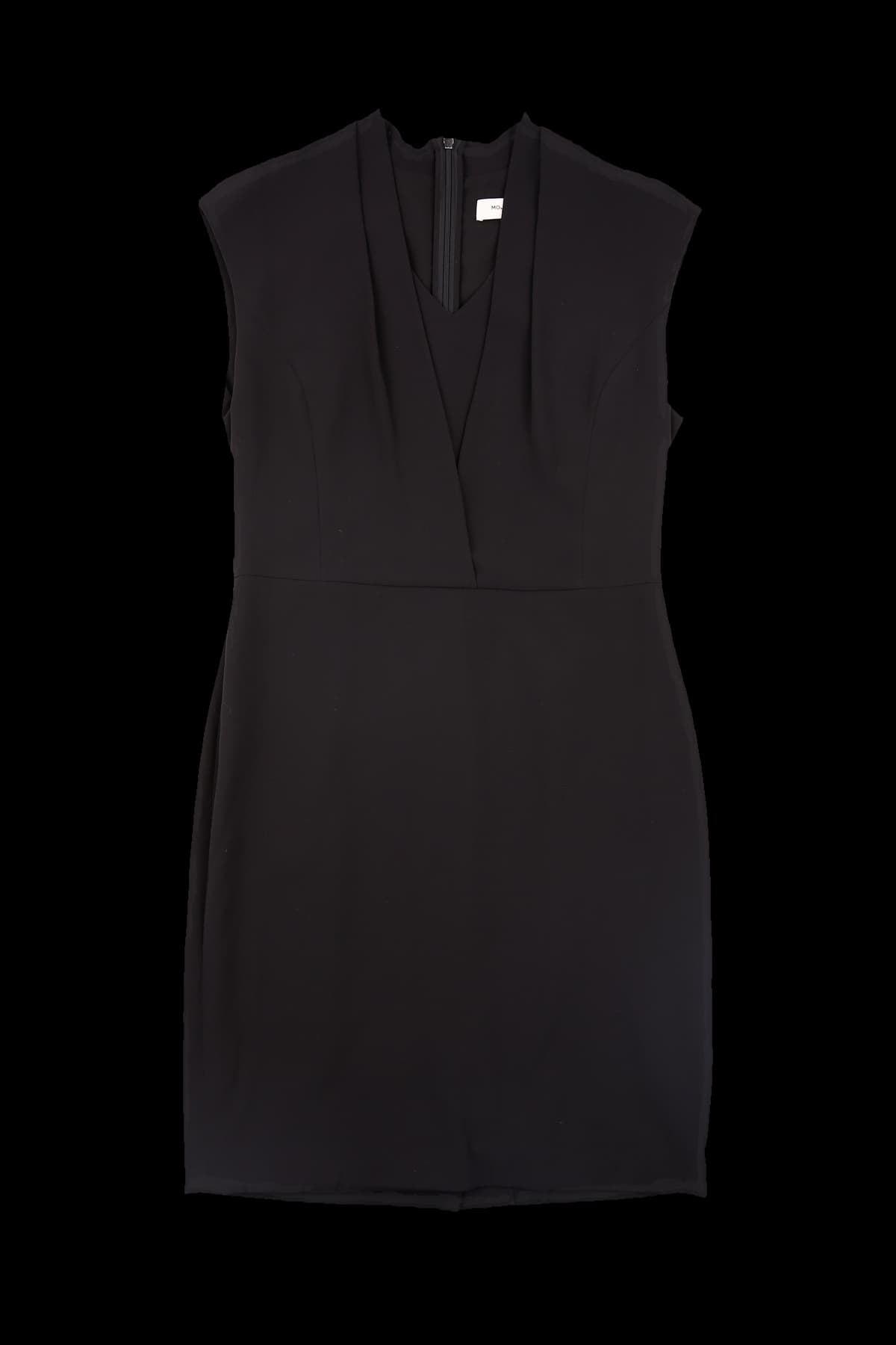 드레이프 브이넥 슬리브리스 원피스