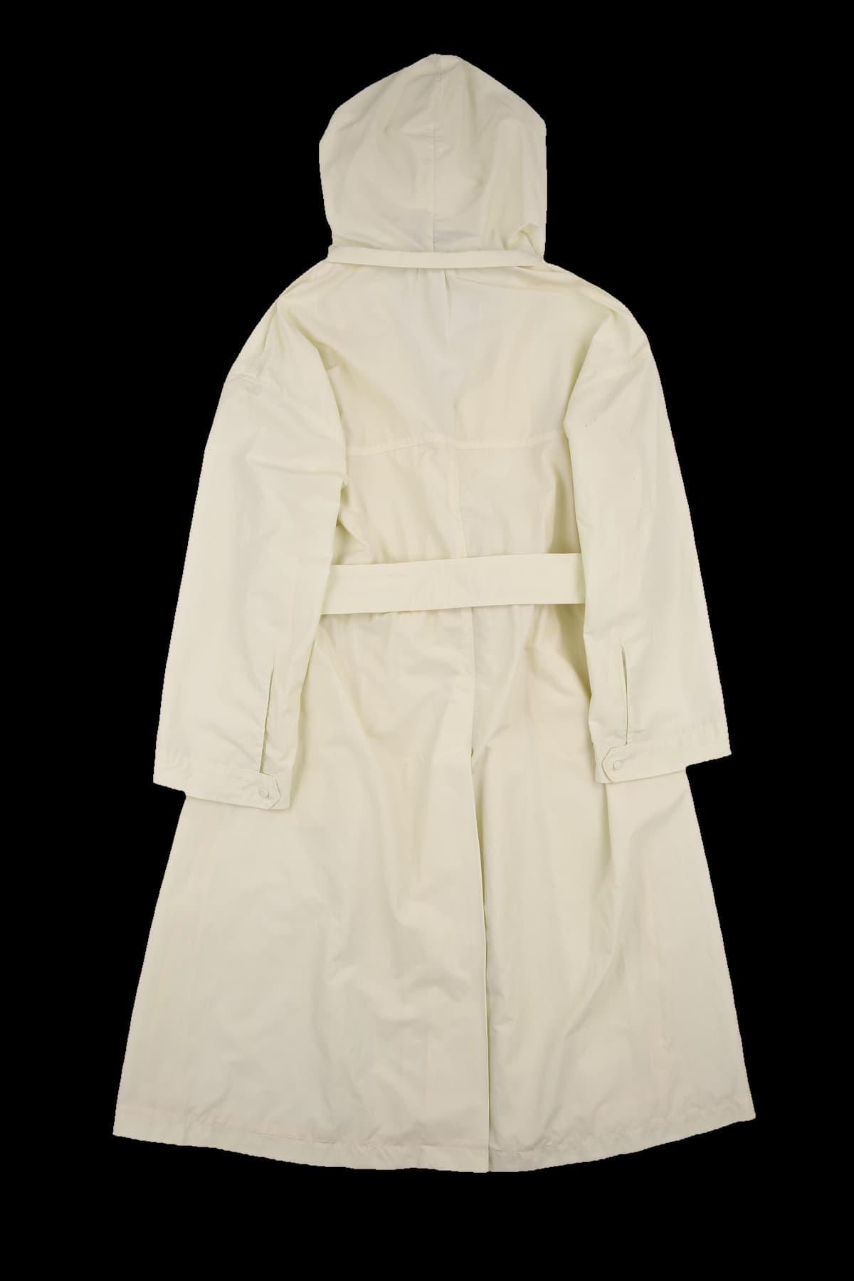 벨티드 후드 롱 코트