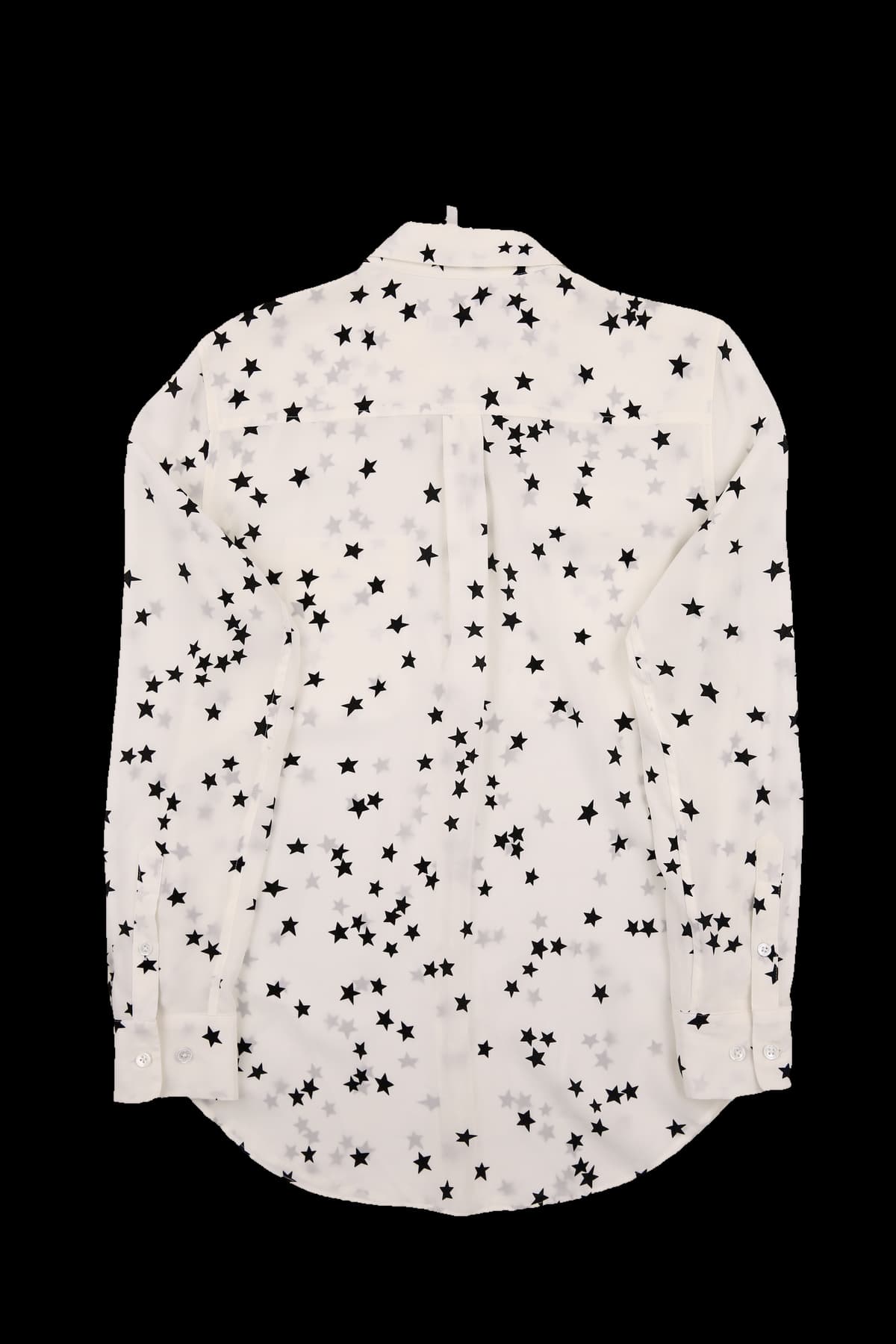 스타 패턴 실크 블라우스