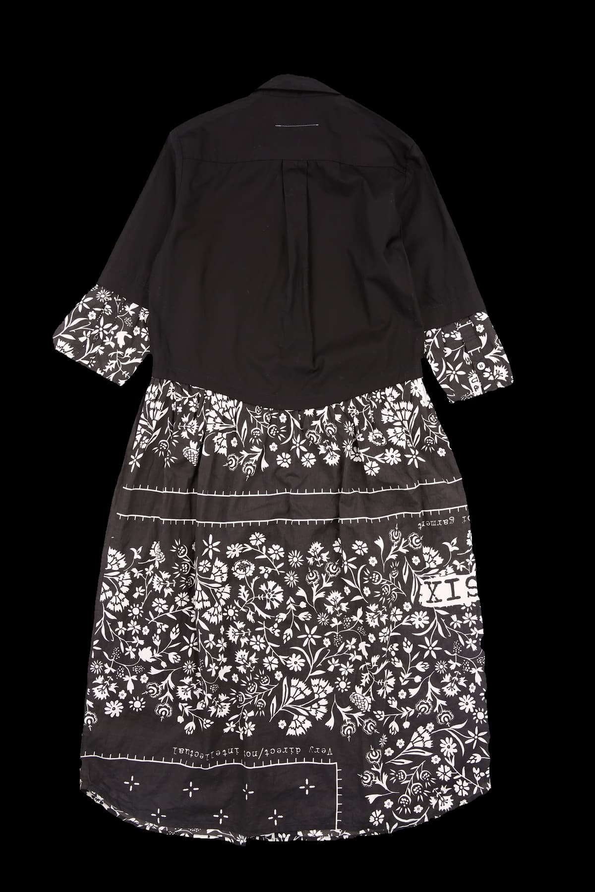 레이어드 패턴 셔츠 원피스