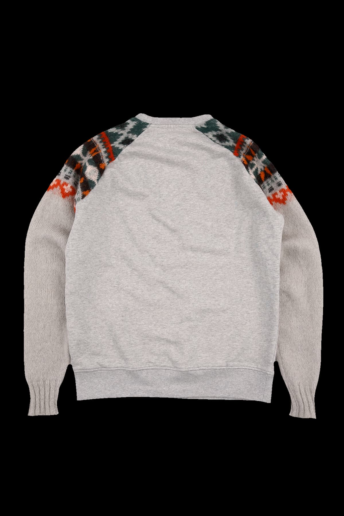 니트 믹스 기모 스웨트셔츠