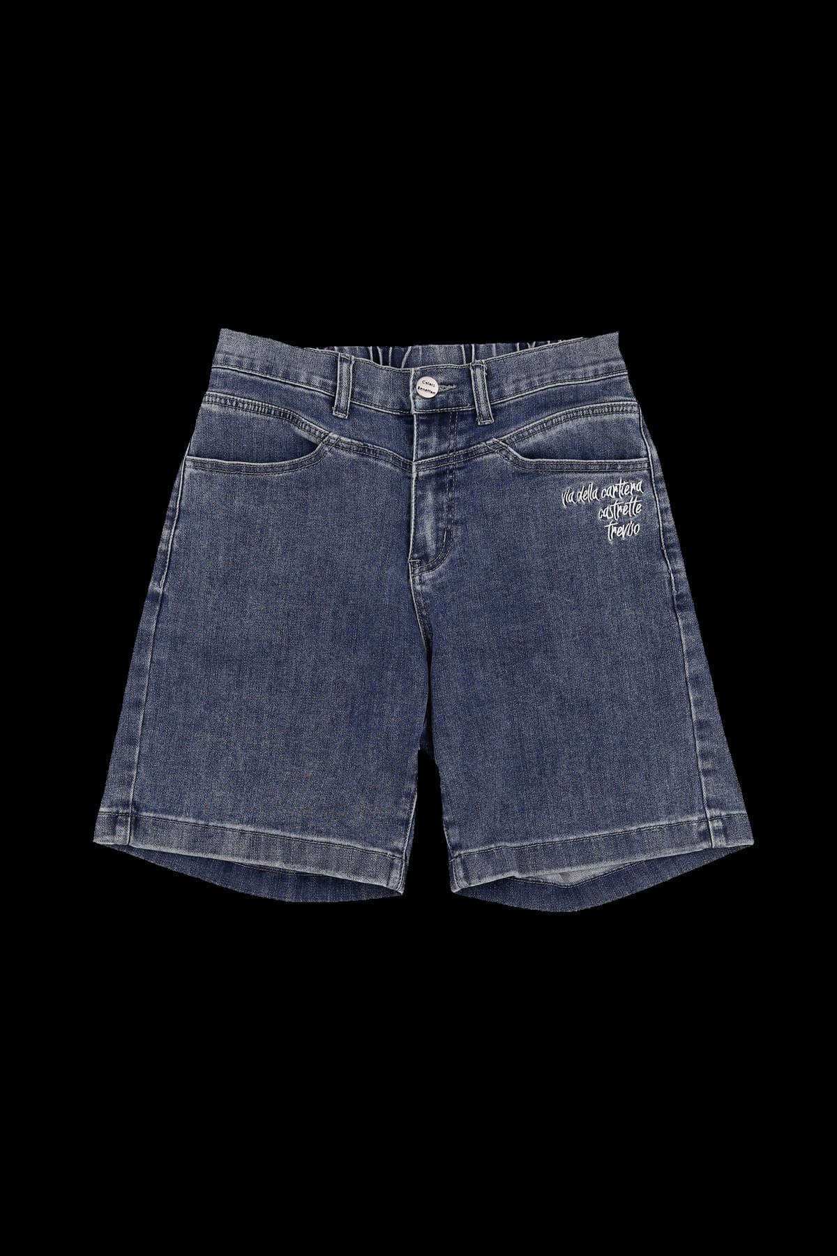 로고 데님 쇼츠