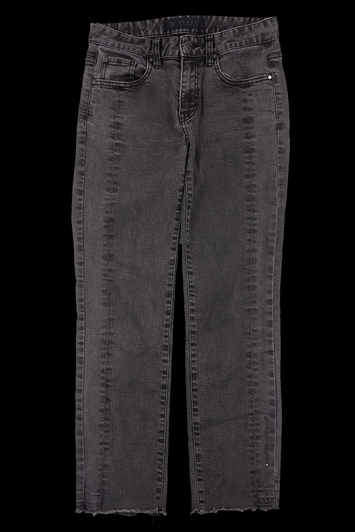 블랙 데님 긴바지